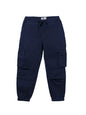 The Souled Store Solids: Estate Blue Boys Drawstringed Cotton Cargo Joggers