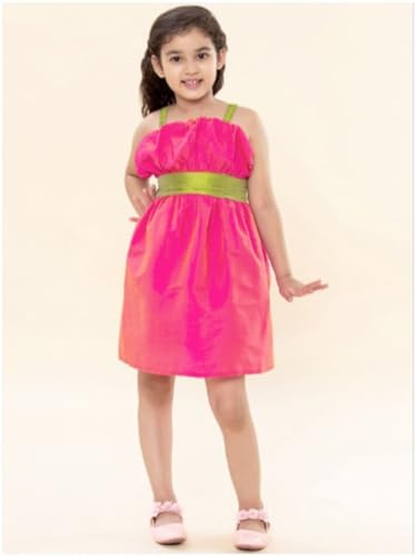 A.T.U.N. (ALL THINGS UBER NICE) Girls Solid Fit and Flare Dress Pink