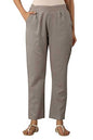 Digital Shopee Regular Fit Women S Pure Cotton Trousers Pants For Everyday Use, College Wear, Office, Casual Wear, Grey, Xxl