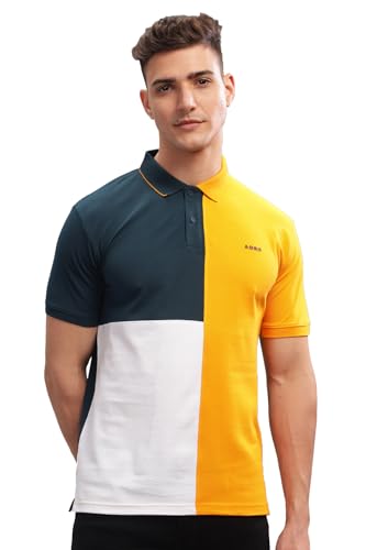 ADRO Regular Fit Polo Tshirt in 100% Cotton Multi Color Polo Also in Plus Size_PN24-L1-SBMUWH-XL