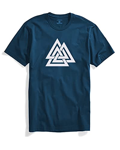ADRO Triangle Mens Printed T-Shirt (RNR-M-TKT-SB_Teal_XL)