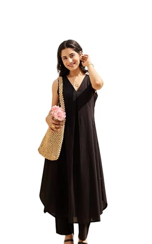 FABNEX Kurta Set for Women | Women Kurta | Women Kurta Sets Kurtis | Women Kurta Pant Set | Women Kurta Pant Set Women (K-114-Bl
