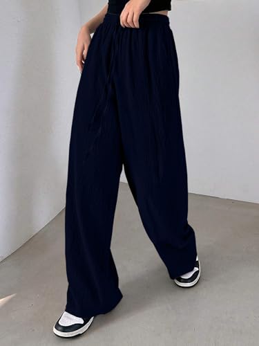 Greciilooks Women Trouser Navy Blue