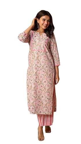 FABNEX Cotton Blend Kurta Set For Women | Women Kurta | Women Kurta Sets Kurtis | Women Kurta Pant Set | Women Kurta Pant Set Wo