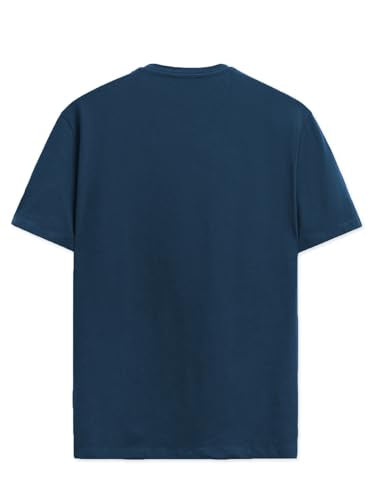 ADRO Men's Solid Regular Fit T-Shirt (RN24-BUL-SB_Teal