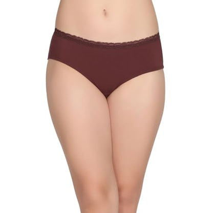 Zivame Womens Cotton Blend Classic Solid Hipster Panties (Pack of 1) (ZI28C3-Rum Raisin_Rum