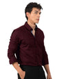 Tee Projekt MenS Shirt Solid Cotton Long Sleeve Button Down Home, Office, Regular Wear