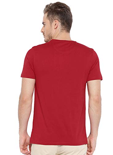 ADRO Men's Regular Fit T-Shirt (RNR-M-USA-RD_Red)