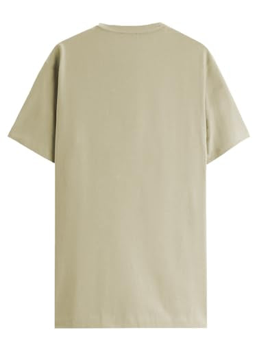 ADRO Men's Biker Design Printed 100% Cotton T-Shirt - Regular Fit, Printed T-Shirts for Men (RN24-KTM-BE_Beige)
