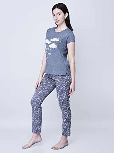 Lyra 701 Premium Cotton Printed Night Suit For Women