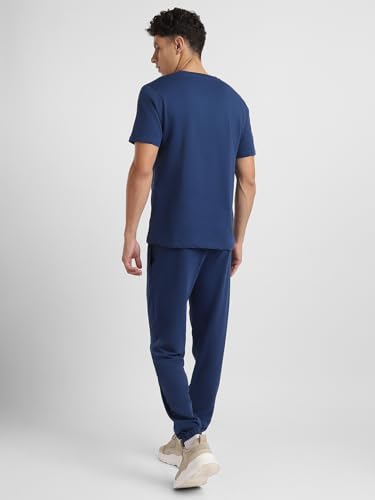 Nobero Navy Blue Hwak Co-Ord Set For Men | Super Soft And Comfortable Coord Set | Track Pants With Drawstring Waist For Perfect