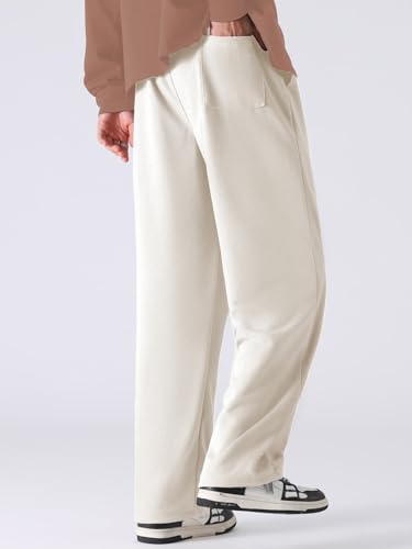 Greciilooks MenS Loose Mid Rise Regular | Sports Stylish Track Pant | Trouser Cream