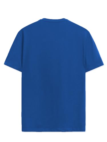 ADRO Men's Solid Regular Fit T-Shirt (RN24-POC-RB_Royal Blue