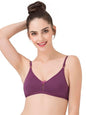 Clovia Women s Cotton Non Padded Wire Free T-Shirt Bra Purple