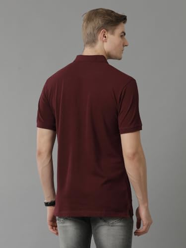 ADRO Premium Cotton Polo for Men (P23-H-PLN_Maroon)