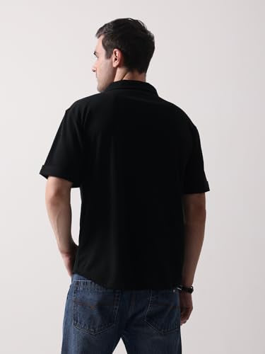 Greciilooks Regular Fit Plain Casual For Men Stylish Latest | Half Sleeve T Shirt (Gl-Mt-1155_Black