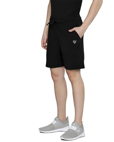 EYEBOGLER Mens Cotton Casual Shorts Black