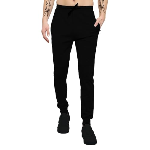 LookMark Mens Solid Lycra Blend Lounge Wear: Trendy Track Pant with Pockets Ideal for Night Day or Casual Wear (AZ-LM-OG-Trackpa
