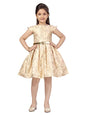 Aarika Girls Cotton Blend A-Line 4-5 Years Dress (NV-FK-22154_Fawn