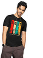 Bewakoof MenS Graphic Print Regular Fit Half Sleeve Round Neck Cotton T-Shirt Black