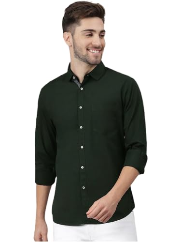 Tee Projekt Cotton Spread Collar Long Sleeve Shirt for Men Formal Shirt Casual Men Shirt