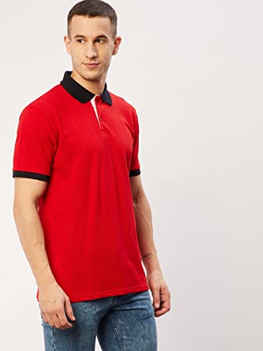 Greciilooks T-Shirts For Men| Solid Plain T-Shirts| Polo-Collar Neck T Shirt| Half Sleeves Casual T-Shirt For Men| Regular Wear