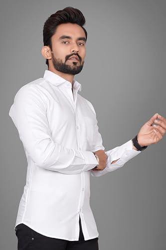 Besix Full Sleeve White Formal Shirt For Men Cotton Regular Fit Casual - Pure Premium Branded Shirts For Men Formal Stylish Slim