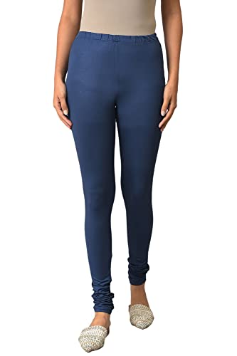 Blue Poly Lycra Women'S Churidar