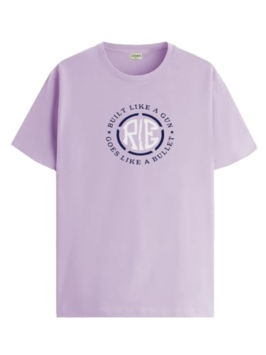 ADRO Tshirt for Men | Printed T Shirt for Men | 100% Cotton T-Shirt |Printed T Shirt | T-Shirts | RN24-BUL-PU-S Purple
