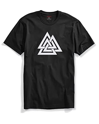 ADRO Triangle Mens Printed T-Shirt (RNR-M-TKT-BL_Black_XL)