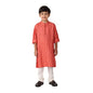 Fabindia Kids Blend Chinese Collar Long Kurta Viscose_Coral