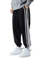 Shasmi Light Black Side Striped Pants Men Oversized Baggy Wide Leg Trousers Elastic Waist Streetwear Joggers Men Track Pant For