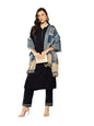 Aarika Womens Winter Wear Blue Colour Paisley Woolen Shawl-(Free-Size)-(Swl-W-As-101-Blue-Free-Size)