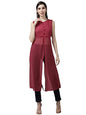 Aarika Womens Rani Color Georgette Solid Top (SP-TP-W-KG-9511-RANI-XXL)