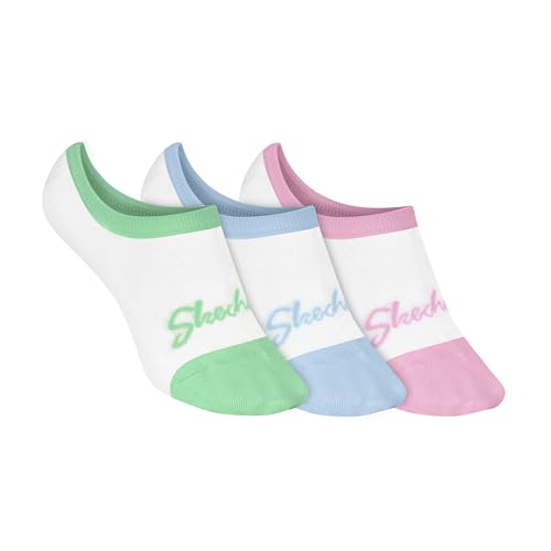Skechers Women Pack Of 3 Contrast Non Terry Liner Socks