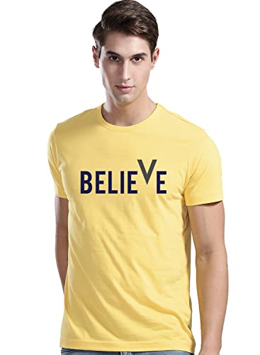 ADRO Men's Believe Design Printed T-Shirt (M)