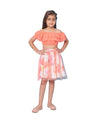 Pspeaches Pure Cotton Western Skirt Set Orange