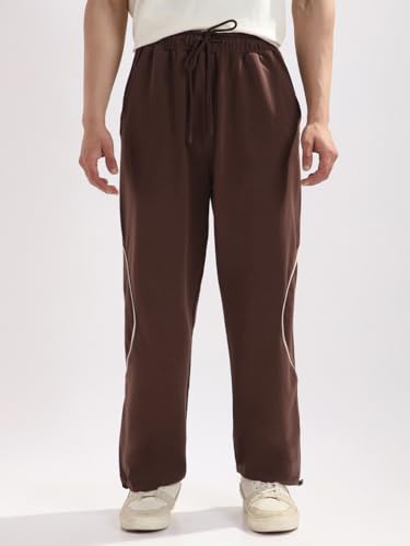 Nobero MenS Loose Sweatpants (1M-Bwjg-R0197_Brown