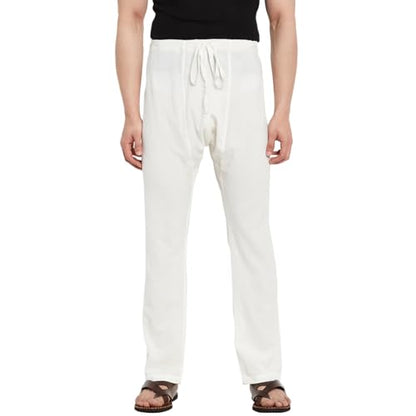 Fabindia MenS Relaxed Pants (101787901_Off White