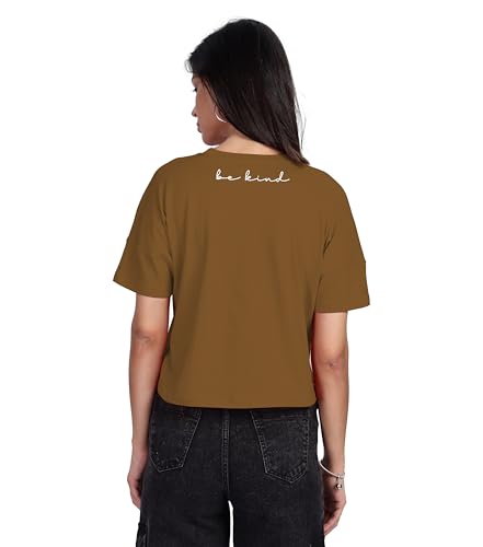 SHODOX 100% Cotton Regular Fit Half Sleeve Printed Waist Length T-Shirt for Womens (Pack of 1)
