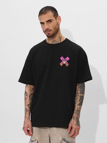 The Souled Store Official X-Men: Gambit Oversized T-Shirt for Men Boys Cotton Casual Half Sleeves Baggy Loose Fit Drop Shoulder