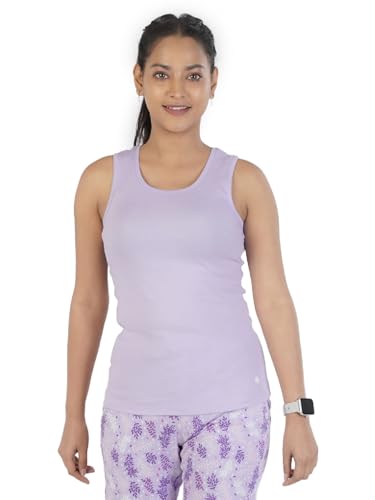 Rupa Colors Playsure Solid 100% Combed Cotton Rib Fabric, Womens Tank Top, Sleeveless Pack of 1
