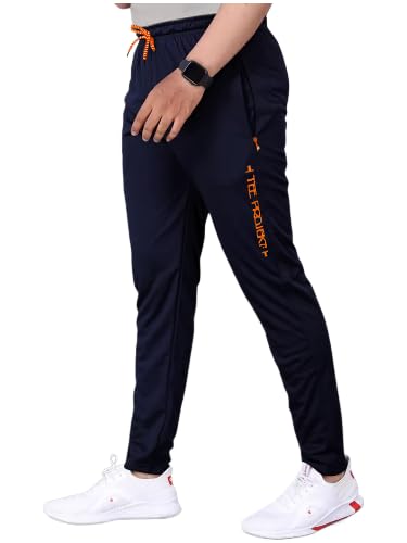 Tee Projekt Lycra Combo Soild & Zippered Pockets Style Regular Fit Track Pant for Men Jogger, Gym Wear, Yoga