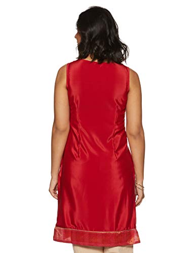 Aurelia Women's Synthetic Asymmetrical Hemline Kurta