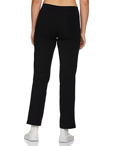 Enamor Essentials Womens Mid Rise Slim Fit Straight Leg Breathable Stretch Cotton Lounge Pants with Drawstring and Invisible Zip