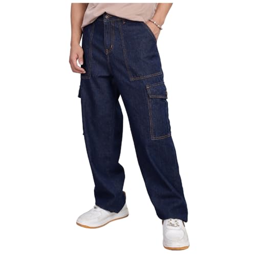 INKD Mens Relaxed Jeans (INKSS25MJN-603_Sapphire Sphere