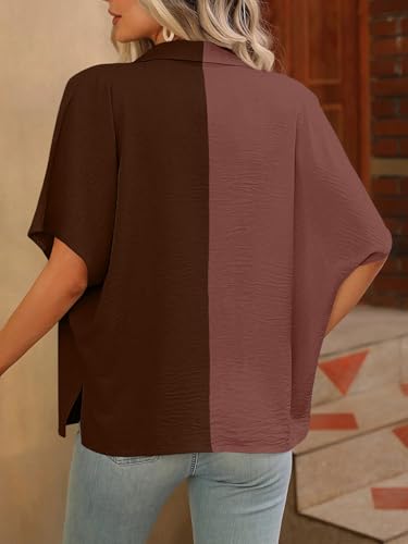 Greciilooks Regular Fit Shirt For Women (Gl-W1892_Brown
