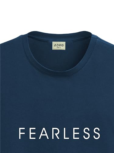 ADRO Men's Solid Regular Fit T-Shirt (RN24-FRL-SB_Teal