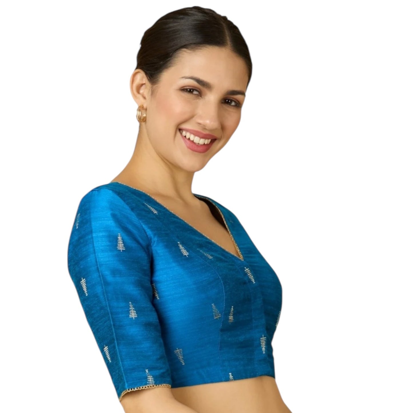 Teal blue blouse