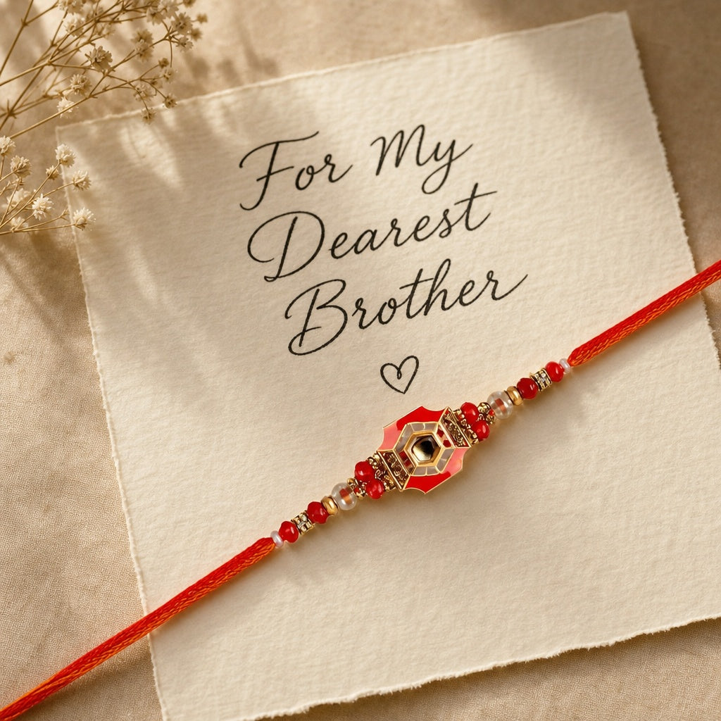 Premium Designer Multicolor Rakhi for Brother – Rakhi Thread, Rakhi Bracelet, Traditional Raksha Bandhan Gift for Bhaiya